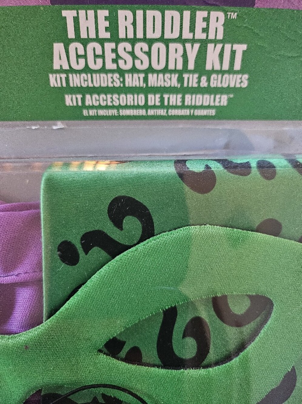The Riddler Accessory Kit & Cane Set - Green and Purple Riddler Costume Props - Picture 3 of 16